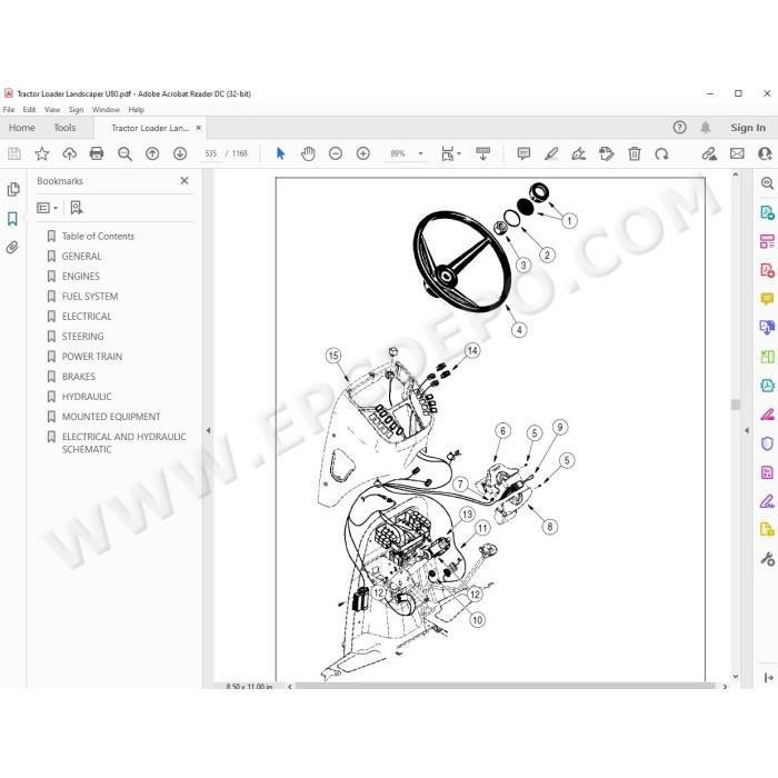 New Holland Tractor Loader Landscaper U80 service manual
