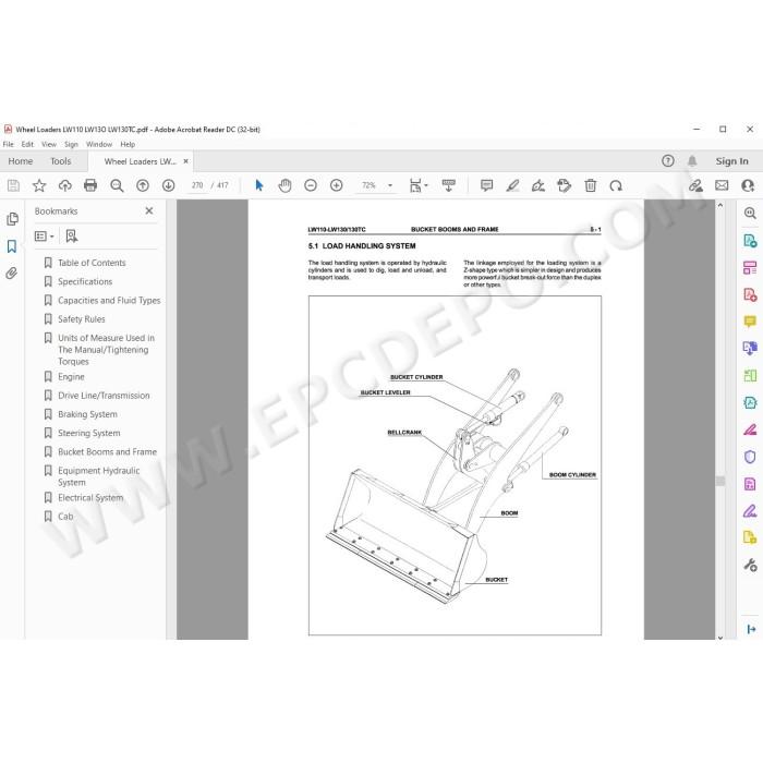 New Holland Wheel Loader LW110 LW130 LW130TC service manual