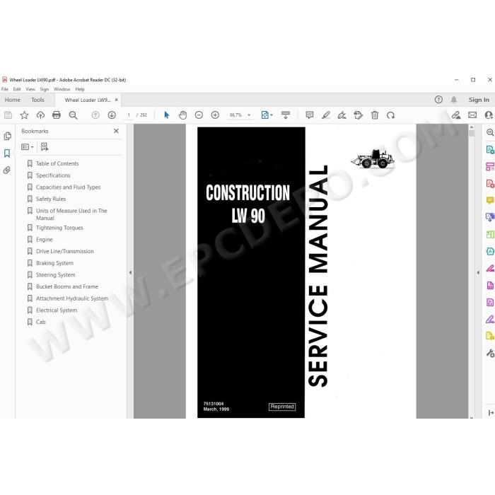 New Holland Wheel Loader LW90 service manual