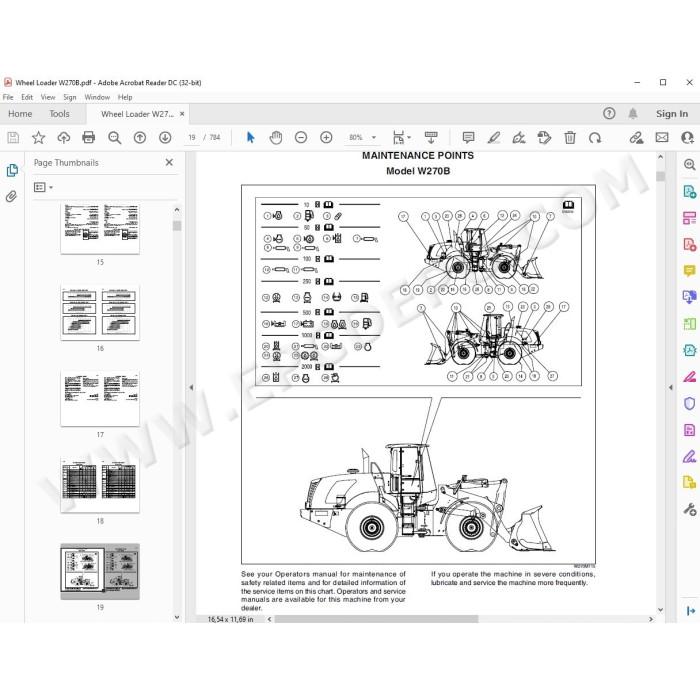 New Holland Wheel Loader W270B service manual