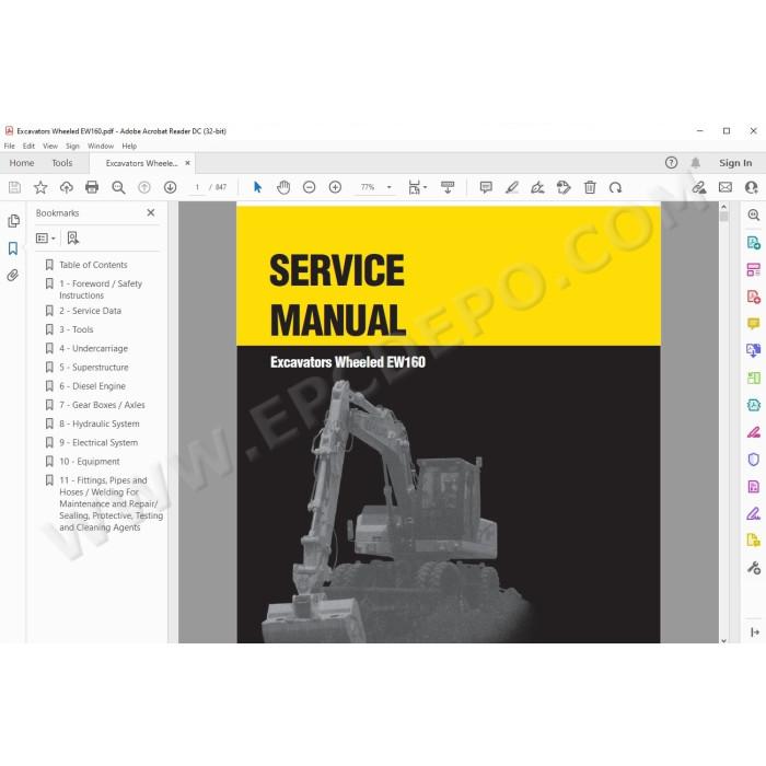 New Holland Wheeled Excavator EW160 service manual