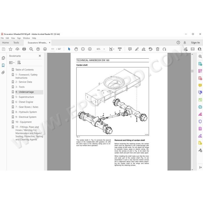 New Holland Wheeled Excavator EW160 service manual