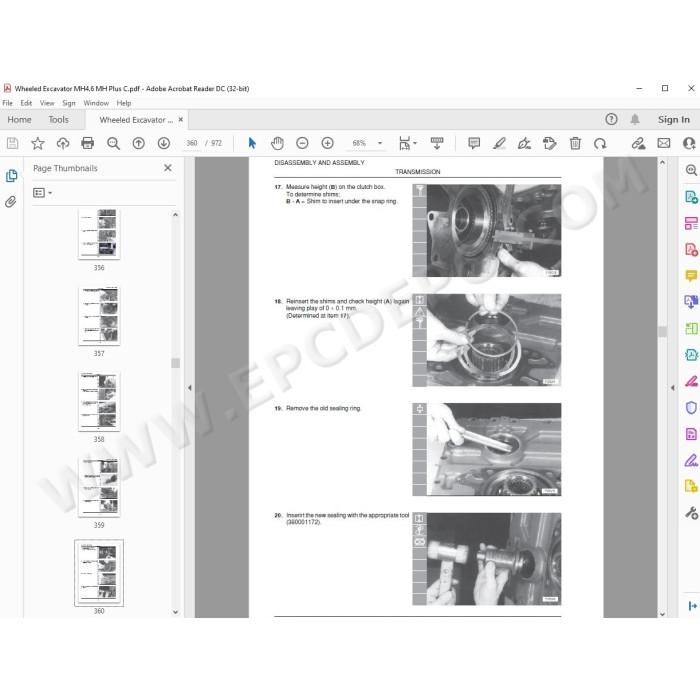 New Holland Wheeled Excavator MH4.6 MHPlusC service manual