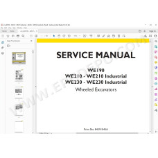 New Holland Wheeled Excavator WE190 WE210 WE230 service manual
