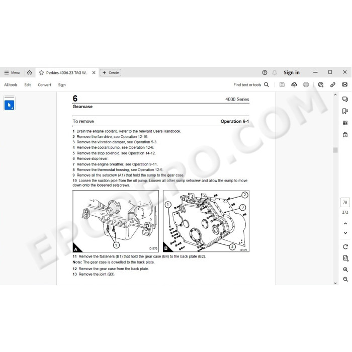 Perkins 4000 Series engine service & repair manual