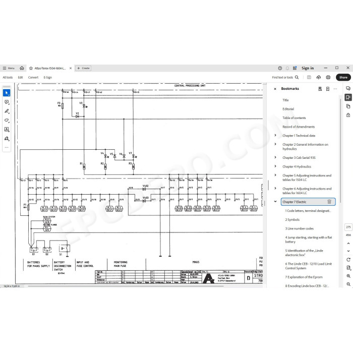 Atlas-Terex Excavator 1504 1604 LC  workshop service manual