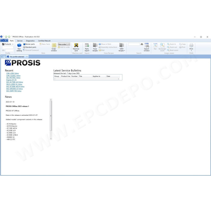 Volvo Prosis 01.2023 Construction EPC parts catalog + service