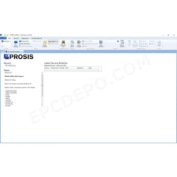 Volvo Prosis 02.2026 Construction EPC parts catalog + service