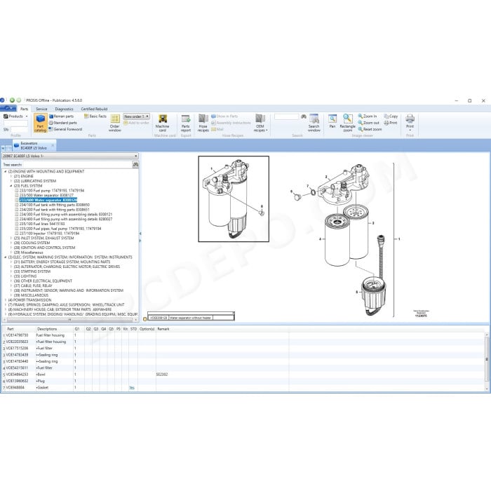 volvo prosis construction epc parts service repair catalog 2025
