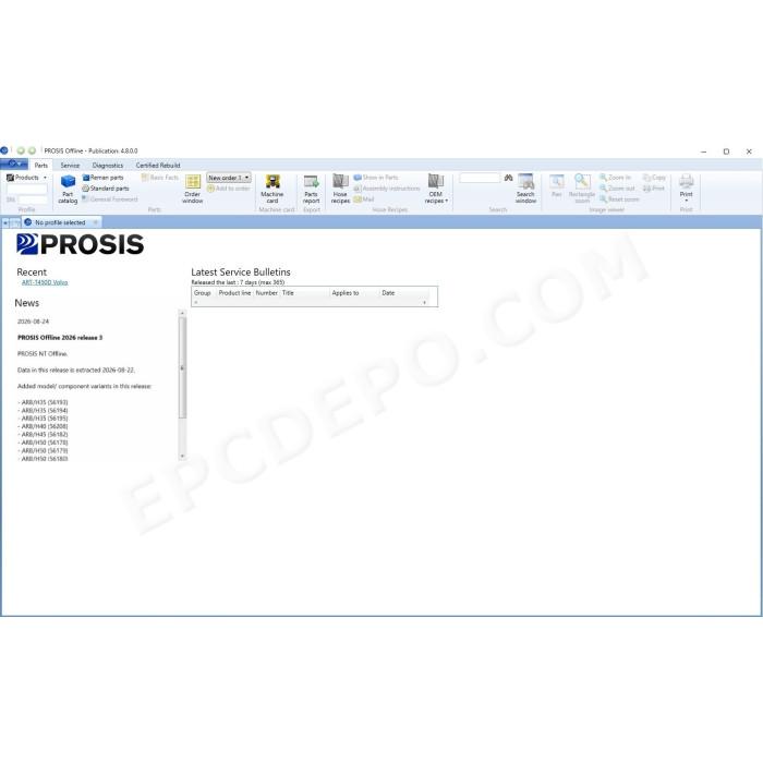 Volvo Prosis 09.2026 Construction EPC parts catalog + service