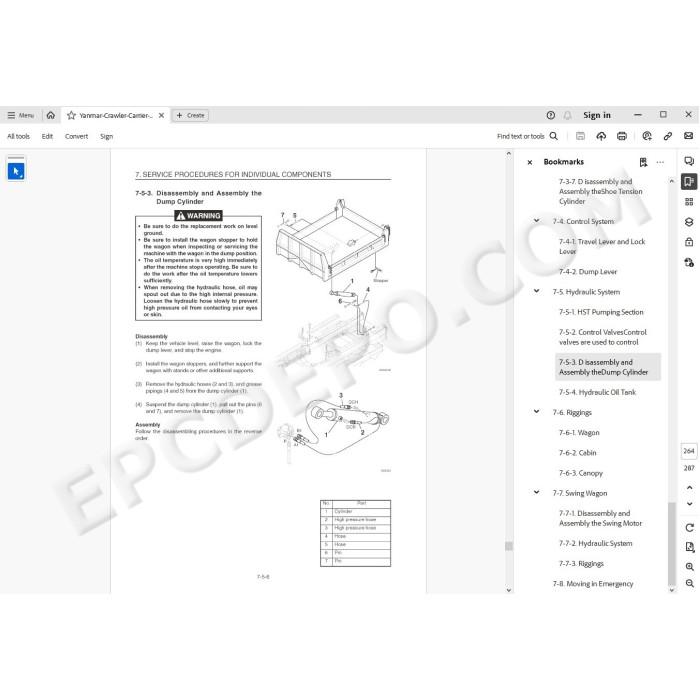 Yanmar Crawler Carrier C50R-3C service manual