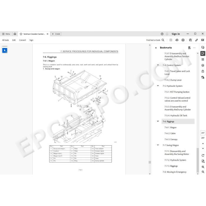 Yanmar Crawler Carrier C50R-3C service manual