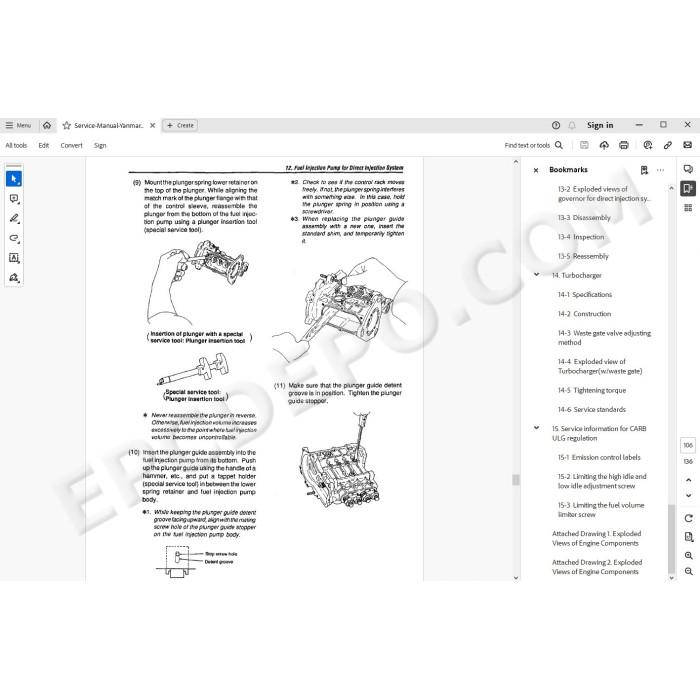 Yanmar Industrial Engines TNE series service manual