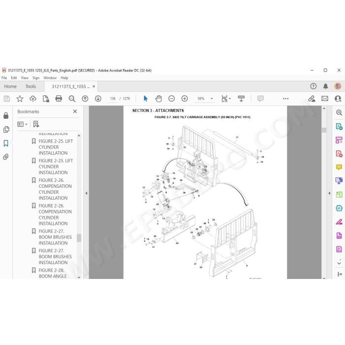 JLG Telehandler 1255 spare parts manual