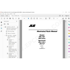 JLG Telehandler 266 LoPro spare parts manual