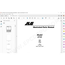 JLG Telehandler 2733 spare parts manual