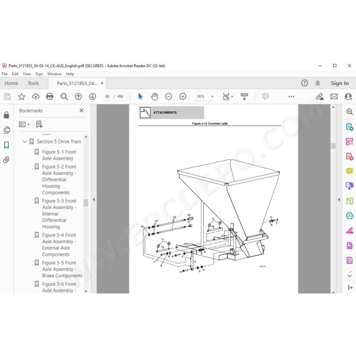 JLG Telehandler 3513 spare parts manual