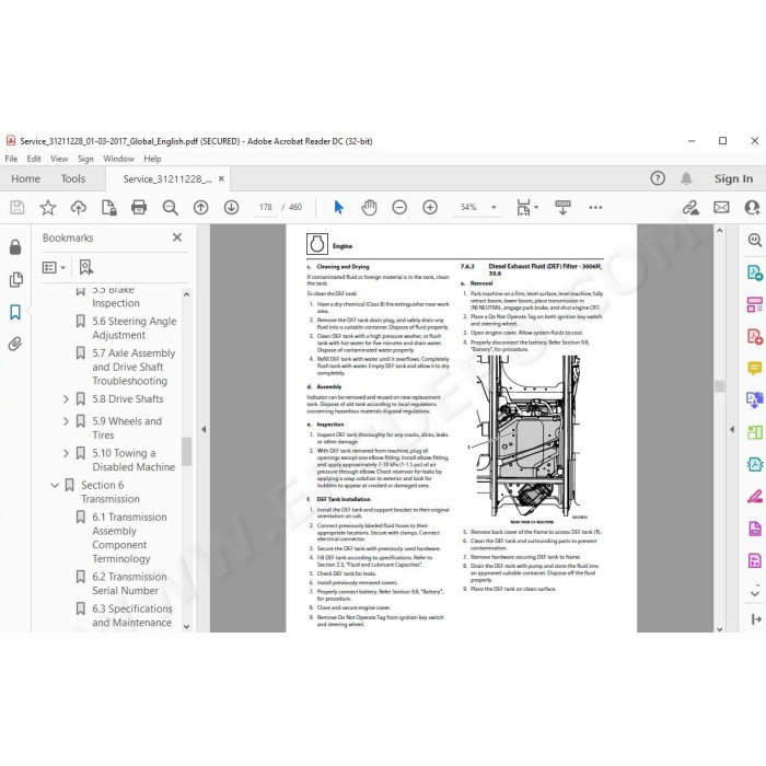 JLG Telehandler 3707PS spare parts manual