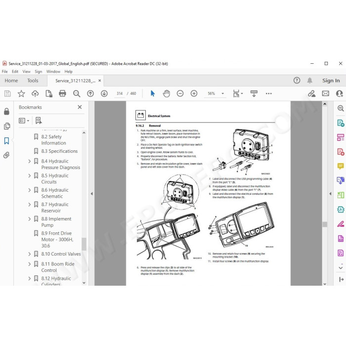 JLG Telehandler 3707PS spare parts manual