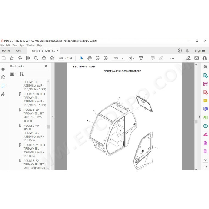 JLG Telehandler 4008 4008PS spare parts manual