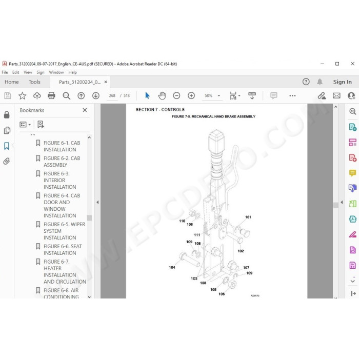 JLG Telehandler 4012 4012PS spare parts manual