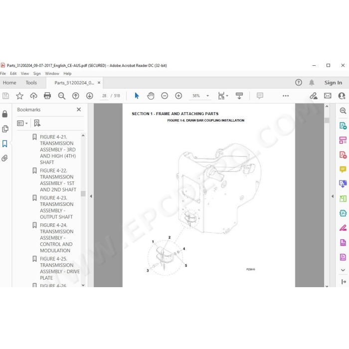 JLG Telehandler 4017PS spare parts manual