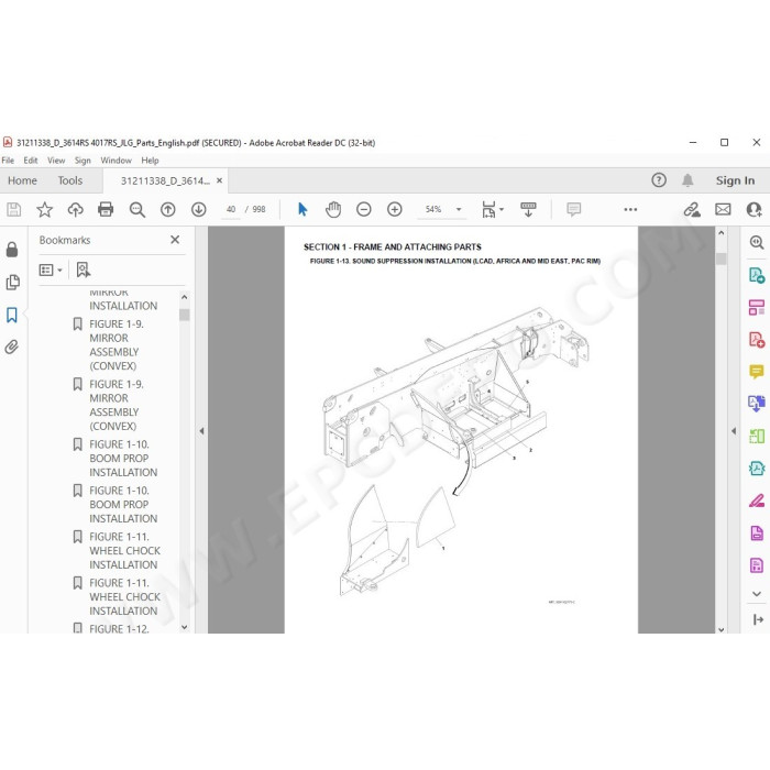 JLG Telehandler 4017RS spare parts manual