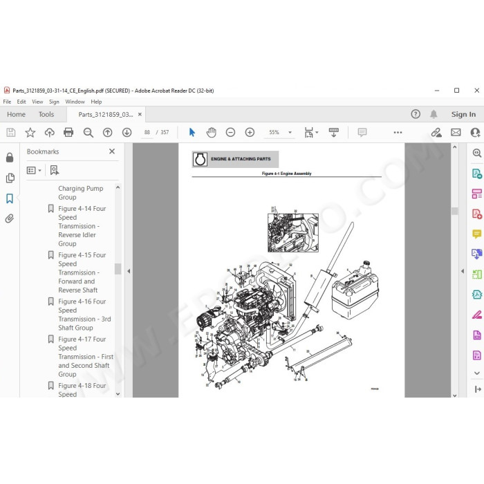 JLG Telehandler 4017 spare parts manual
