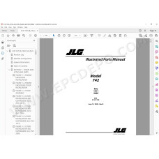 JLG Telehandler 742 spare parts manual