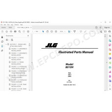 JLG Telehandler 8010H spare parts manual