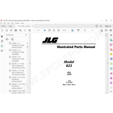 JLG Telehandler 823 spare parts manual