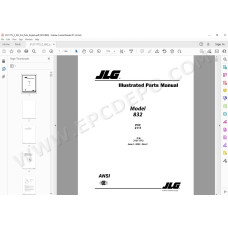 JLG Telehandler 832 spare parts manual