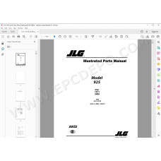 JLG Telehandler 925 spare parts manual