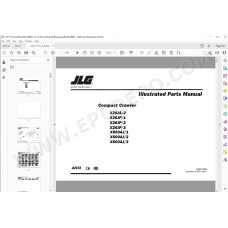 JLG Compact Crawler Boom X600AJ spare parts manual
