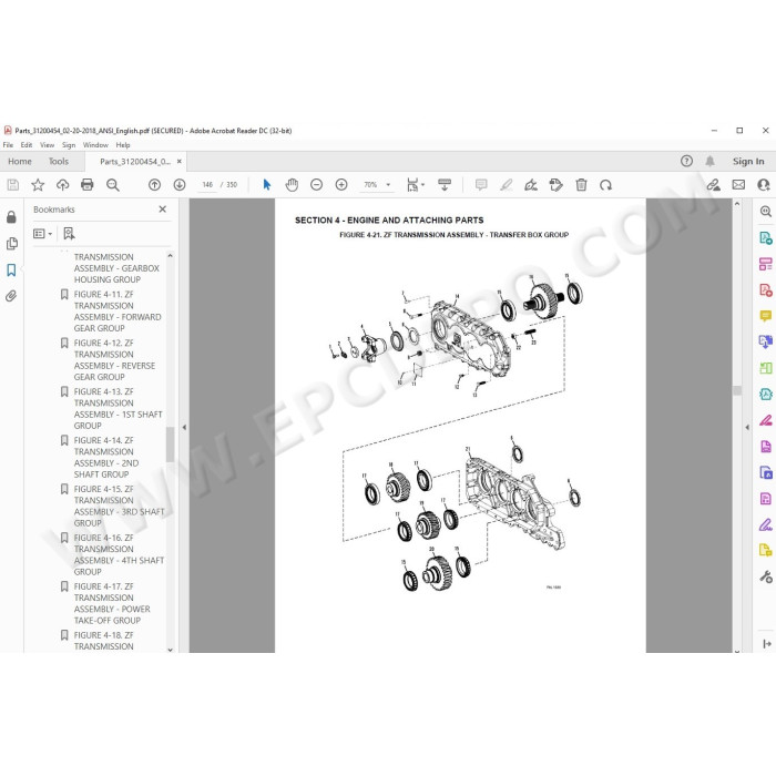 JLG Telehandler G10-55A G12-55A spare parts manual