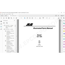 JLG Telehandler G5-18A spare parts manual