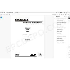 JLG Gradall Telehandler 522 524 spare parts manual