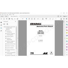 JLG Gradall Telehandler 522D 524D LoPro spare parts manual