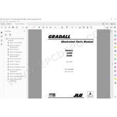 JLG Gradall Telehandler 522D 524D spare parts manual