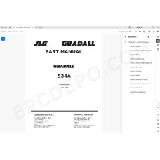 JLG Gradall Telehandler 534A spare parts manual