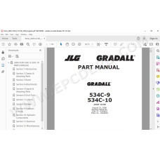 JLG Gradall Telehandler 534C-9 534C-10 spare parts manual