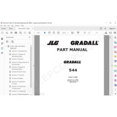 JLG Gradall Telehandler 544 spare parts manual