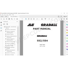 JLG Gradall Telehandler 552 554 spare parts manual