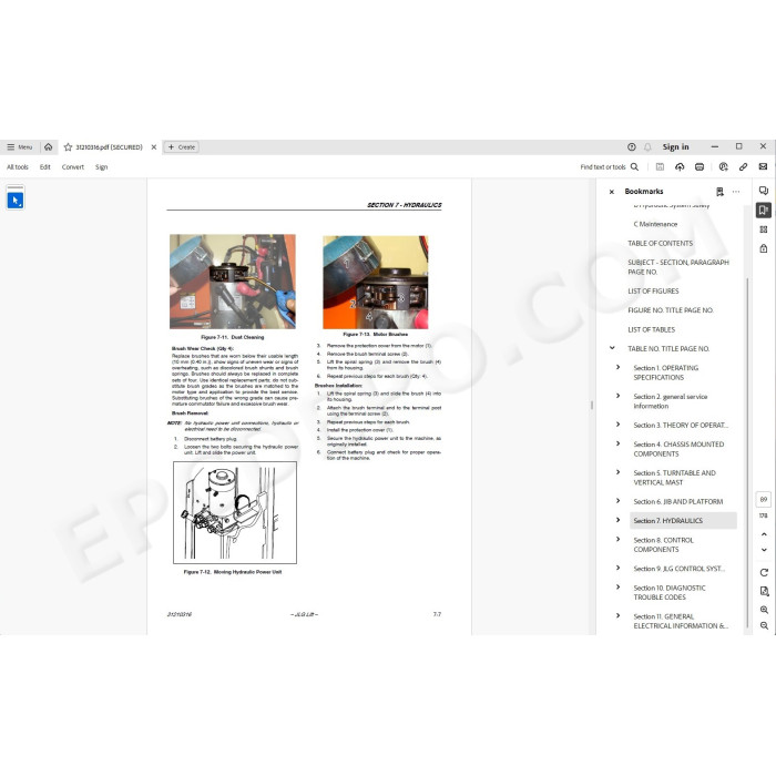 JLG Self Propelled Platform Toucan 8E 10E 20E 26E service manual