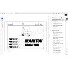 Manitou Forklift ME 315 316 318 320 spare parts manual