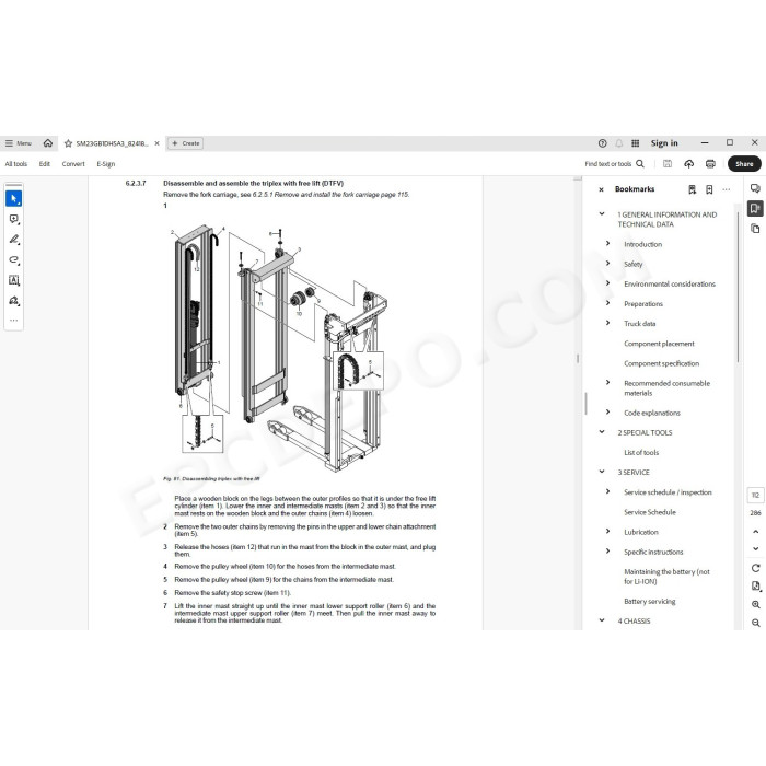 Mitsubishi Forklift MCFA EPC spare parts catalog + service & repair 2025