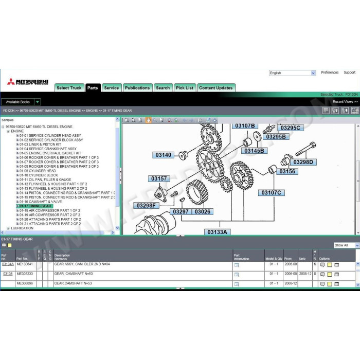 Mitsubishi Forklift MCFS EPC spare parts catalog + service & repair 2025