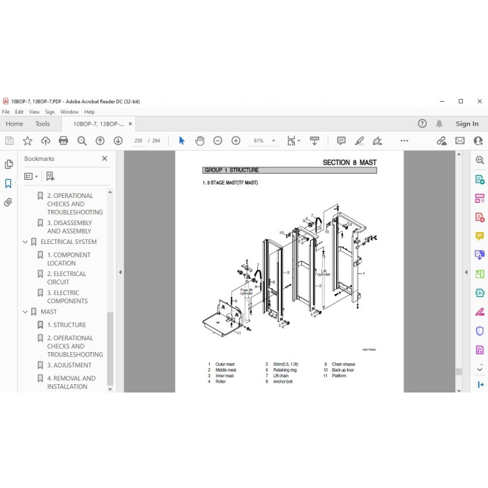 Hyundai Forklift 10BOP-7 13BOP-7 service & repair manual
