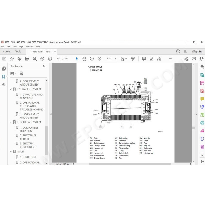 Hyundai Forklift 10BR-7 13BR-7 14BR-7 15BR-7 service & repair manual