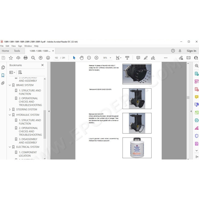 Hyundai Forklift 20BR-9 25BR-9 30BR-9 service & repair manual